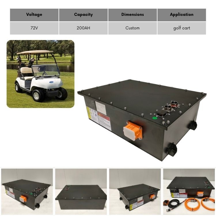 Long Lifespan Golf Cart Lithium Ion Battery Pack 72v200ah LiFePO4 Golf Cart Battery 48v